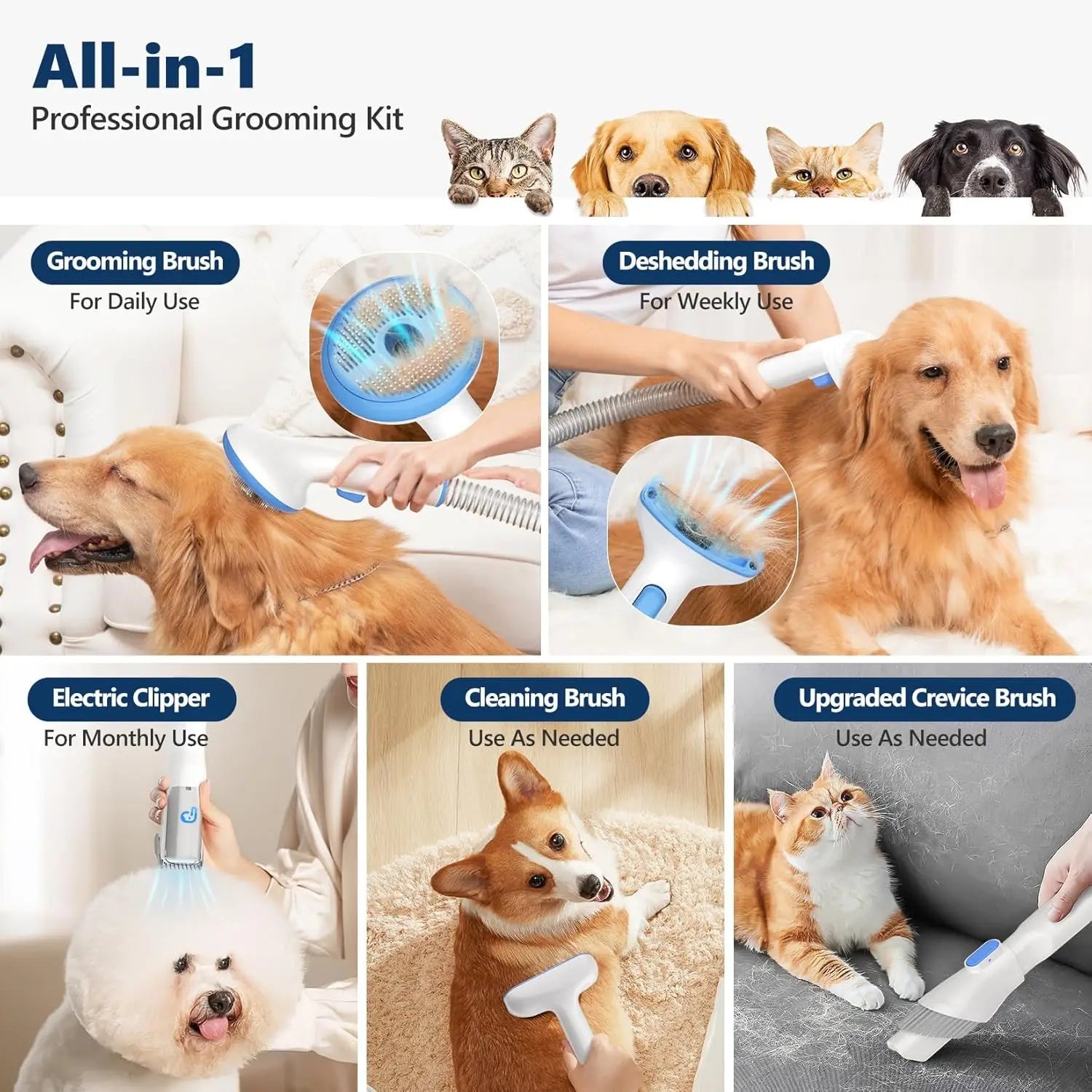 Bark Bathe™ GroomVac Pro 5-in-1